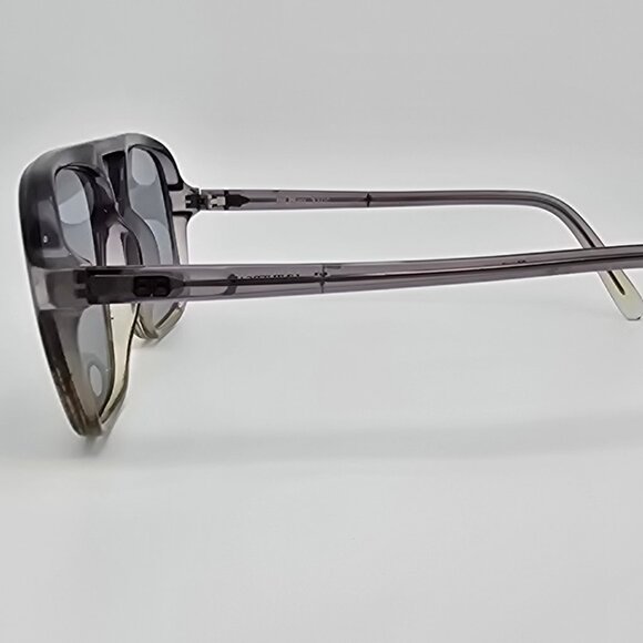 Bill Blass 3300 Universal Crystal Grey Frame Blue Glass Lens Aviator Sunglasses - Picture 3 of 16